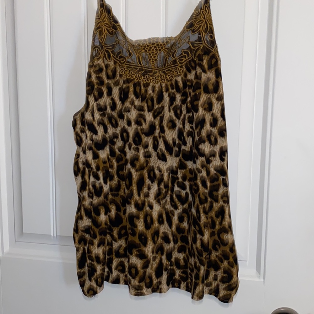 Plus Size Leopard Print Swing Tank - image 1